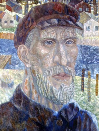 Kolhoznik (Kolektif Çiftlik Üyesi) 1931 (tuval üzerine yağlı boya) by Pawel Nikolajewitsch Filonow