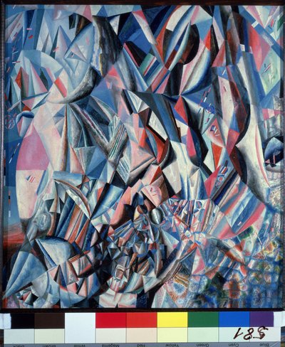 Sonsuzlukta zafer. Pavel Nikolayevich Filonov (1883-1941), ahşap üzerine yağlı boya tablosu by Pawel Nikolajewitsch Filonow