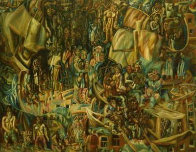 Kompozisyon. Gemiler, 1913-1915 by Pavel Nikolayevich Filonov