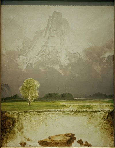 Bir huş ağacı ile Stetind Dağı by Peder Balke