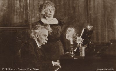 Piyanoda Edvard ve Nina Grieg by Peder Severin Krøyer