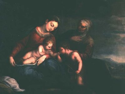 Aziz Elizabeth ve Vaftizci Yahya ile Bakire ve Çocuk by Pedro-Atanasio Bocanegra