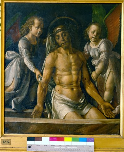 İki melek arasındaki mezarda İsa, c.1480 by Pedro Berruguete