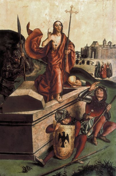 İsa'nın dirilişi. 15. yüzyıl sonu (ahşap üzerine yağlıboya) by Pedro Berruguete