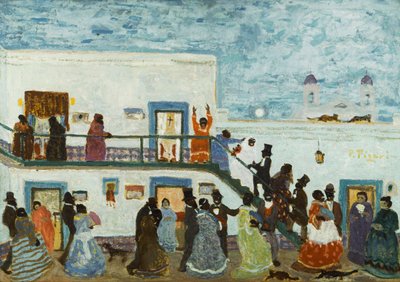 Kiliseye Geliş; Kiliseden gelen by Pedro Figari