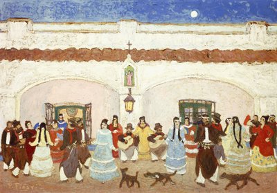 Avluda Dans; avlu dansı by Pedro Figari