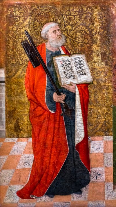 Aziz Petrus (ahşap üzerine tempera) by Pedro Garcia de Benabarre