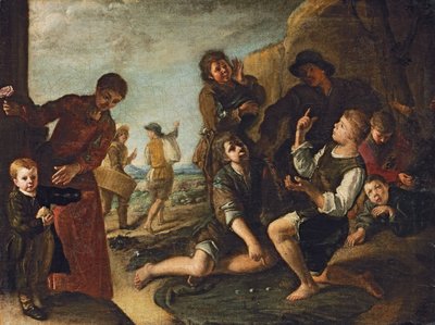 Zar oynayan çocuklar - bir modello by Pedro Nunez de Villavicenzio