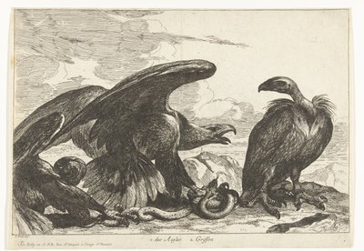 Akbaba ve yılanlı kartal 1. des Aigles 2. Griffon (nesne üzerindeki başlık) Versay Hayvanat Bahçesi