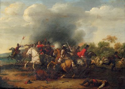Bir süvari çatışması by Peeter Snayers
