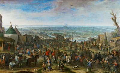 Kamptaki askerler (bakır) by Peeter Snayers