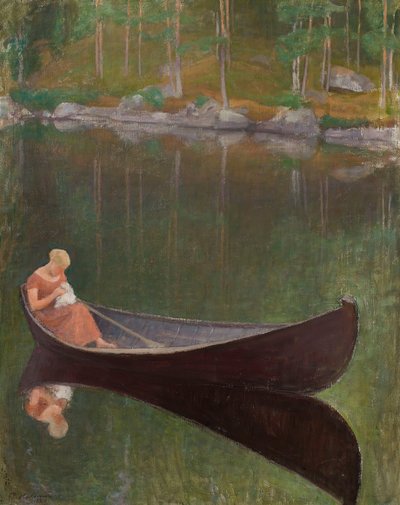 Teknedeki Kadın, 1924. by Pekka Halonen