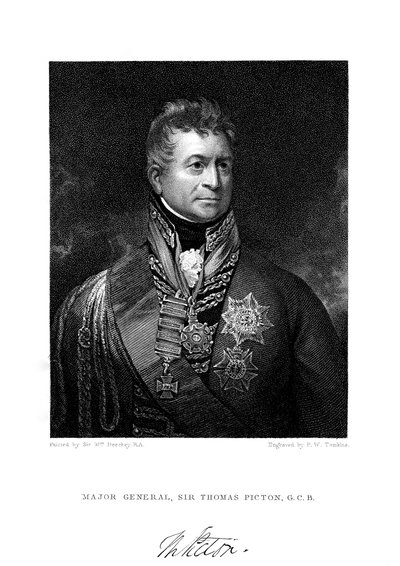 Sir Thomas Picton, İngiliz askeri, 19. yüzyıl. by Peltro William Tomkins