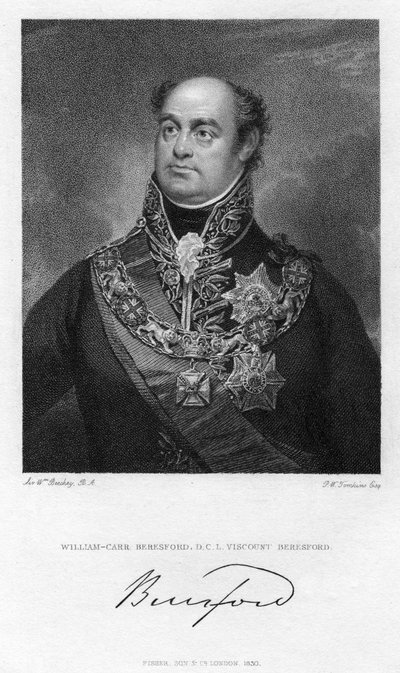 William Beresford, 1. Vikont Beresford, İngiliz askeri ve politikacı, 1830. by Peltro William Tomkins