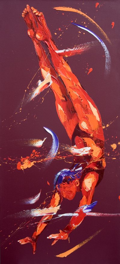 Jimnastikçi Yedi, 2011 (tuval üzerine yağlı boya) by Penny Warden