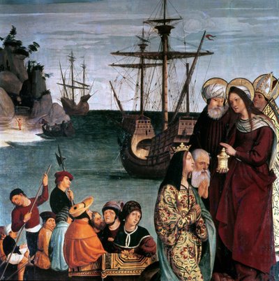 Mary Magdalene, Saint Magdalen'in mihrabından bir Gemiye Binerken by Pera Matas