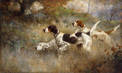 Setters Three, Bob, Bill ve Ginger üçlü bir noktada by Percival Leonard Rosseau