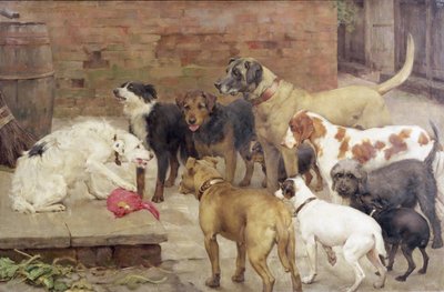 ದಿ ಡಾಗ್ ವಿತ್ ಹಿಸ್ ಮಾಸ್ಟರ್ಸ್ ಡಿನ್ನರ್, 1892 ಟರ್ಕ್ by Percy Harland Fisher