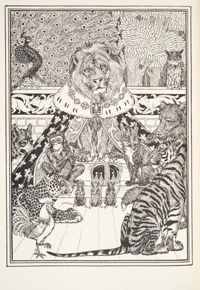 Aslan ve Ortakları, Frontispiece, Fontaine Fables, pub. 1905 by Percy J. Billingshurst