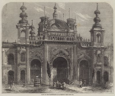 Lucknow'daki Kaiserbagh Kapısı by Percy Macquoid