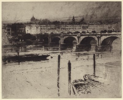 Waterloo Köprüsü (lito) by Percy Robertson