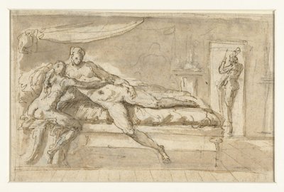 Bir odada Amor ve Psyche by Perino del Vaga (possibly)