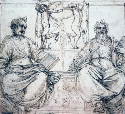 St Pierre ve St Paul, 16. yüzyıl. by Perino del Vaga