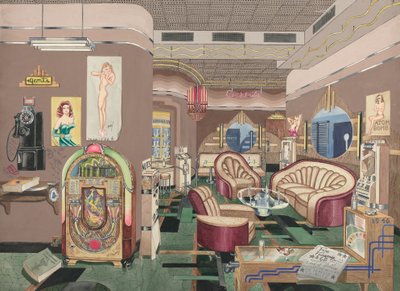 Kokteyl Salonu, 1946, 19351942. by Perkins Harnly