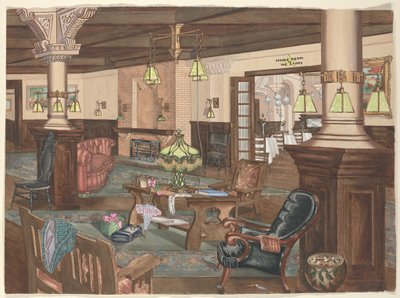 Hollywood Otel Lobisi, 1902 by Perkins Harnly