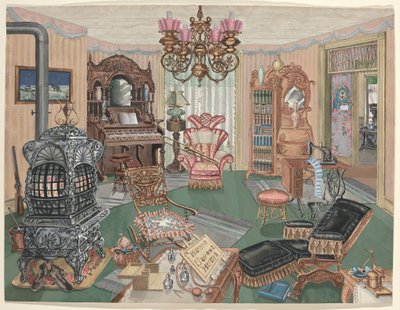 Kırsal Oturma Odası, 1900 by Perkins Harnly