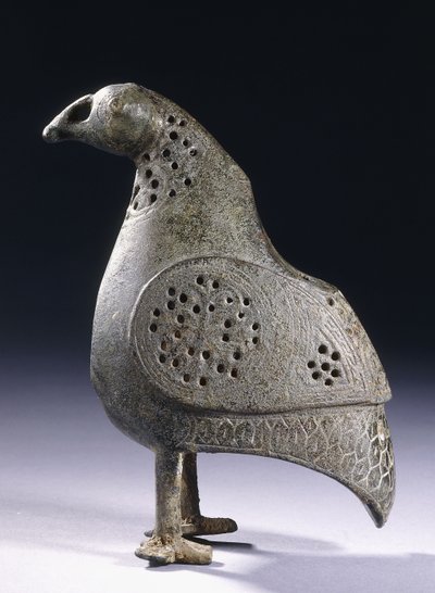 Bir kuş şeklinde bir Pers bronz tütsü brülörü, 12. yüzyıl by Persian School