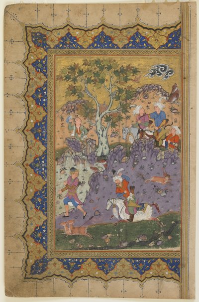 Bir prens avı, c.1600 by Persian School