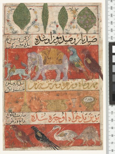 Hayvanlar, Kuşlar ve Bitkiler, İlhanlılar Dönemi, 1341 by Persian School