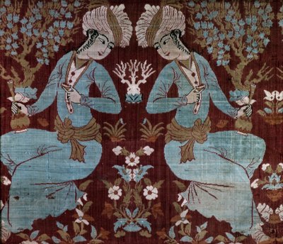 İsfahan Tarzı Panel (ipek) by Persian School