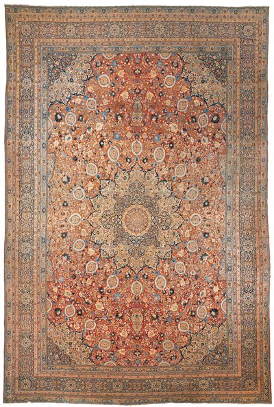 Büyük Tebriz halısı, Erdebil tasarımı, kuzey batı İran, 1880 dolayları by Persian School