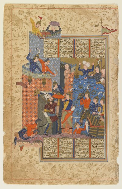 Rüstem ve adamları bir Şehname