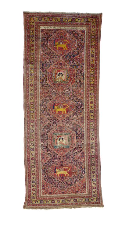 Senneh galeri halısı, Batı İran, 1837 by Persian School