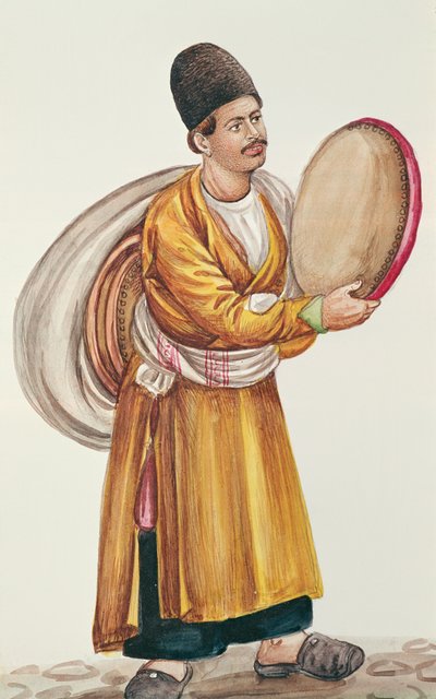 Sokak satıcısı (kağıt üzerinde wc) by Persian School