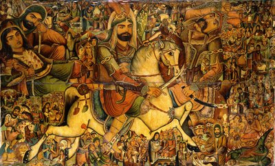 19. yüzyıl Kerbela Savaşı by Persian School
