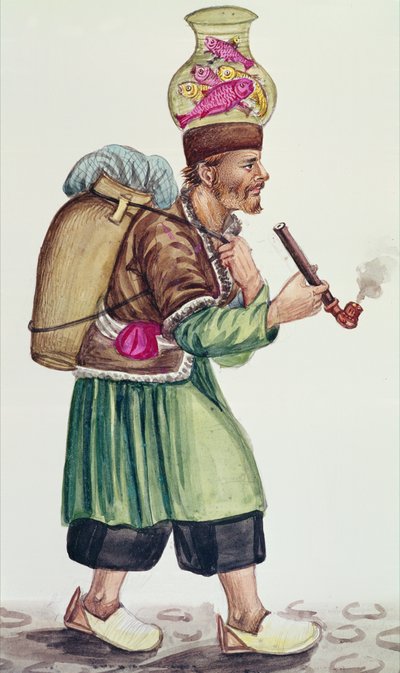 Balıkçı (kağıt üzerinde wc) by Persian School