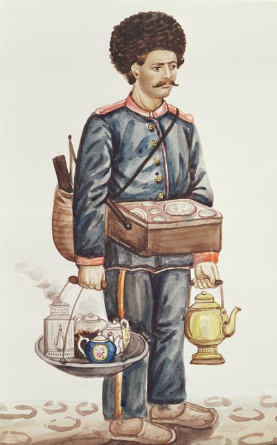 Gezici çay tüccarı (kağıt üzerinde wc) by Persian School