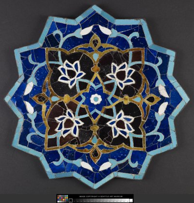 On iki köşeli yıldız ile döşeme by Persian School