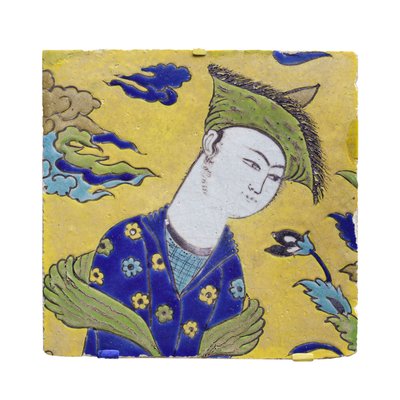Bahçede gençlerle birlikte çini, İsfahan, İran, Safevi dönemi by Persian School