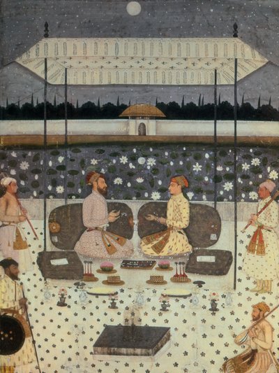 Geceleri Sohbet Eden İki Moğol Prensi, c.1480-90 by Persian School