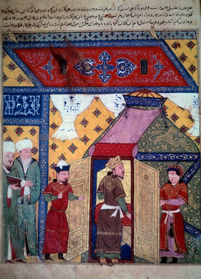 hükümdar Gazan (Ghazan Khan veya Ghazan Mahmud, Argun ve Pers ilkhanının oğlu by Persian School