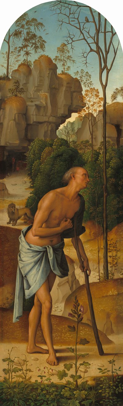Bakire, Aziz John, Aziz Jerome ve Aziz Mary Magdalene ile Çarmıha Gerilme..., c. 14821485 by Perugino