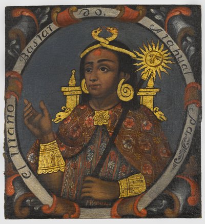 Atahualpa (c.1502-33) 14. ve son İnka Kralı, 18. yüzyılın ortaları by Peruvian School