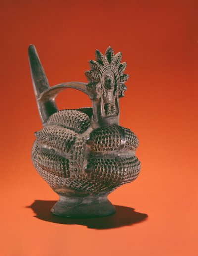 Mısır tanrıçasının kara eşya kabı (seramik) by Peruvian School