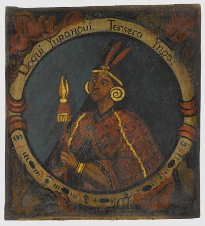 Lloque Yupanqui, 3. İnka Kralı, 18. yüzyılın ortaları by Peruvian School