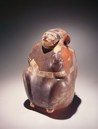 Çanak çömlek kakao toplayıcı, Nazca Kültürü (toprak çanak çömlek) by Peruvian School